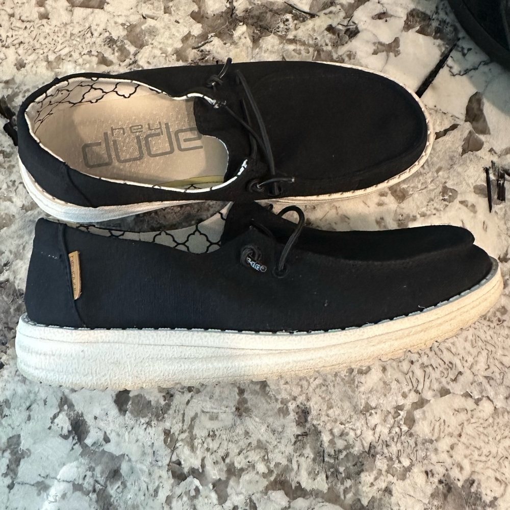 Hey Dude Wendy-Youth black linen